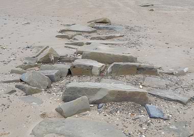 Rocks in the Sand. Talacre