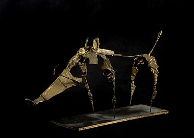 The wilde boar.Sculpture.