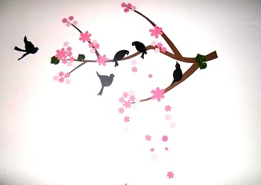 Sparrows at Branches