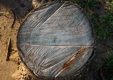 Cut Wood in Beach