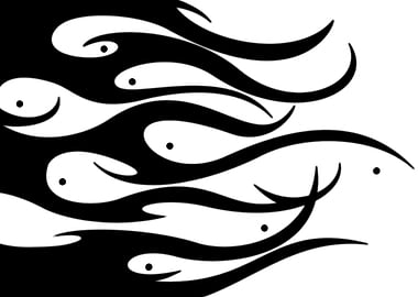 Black und white fishes