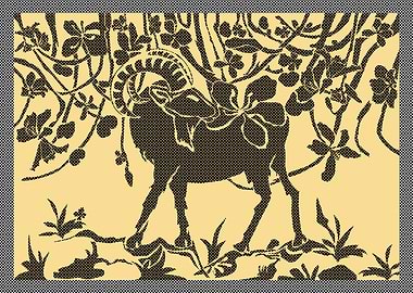 Goat Flower Graphic art