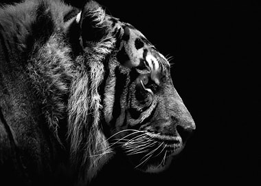 Sumatran Tiger B&W