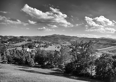 Clouds over the hills