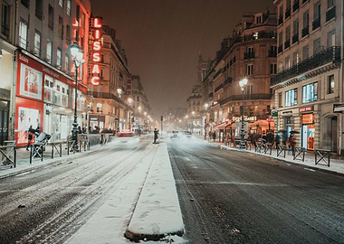 Paris in the snow