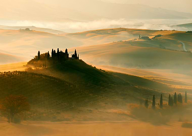 Sunrise in Val D'Orcia