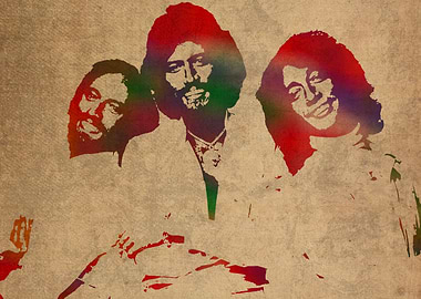 The Bee Gees Watercolor