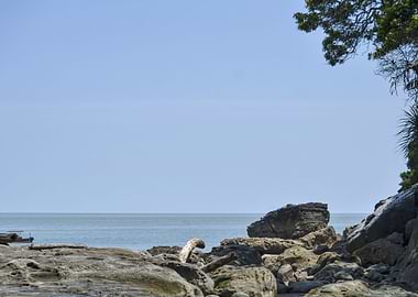rocks on the borneo beach