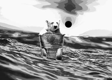 Polar bear baby in Cup