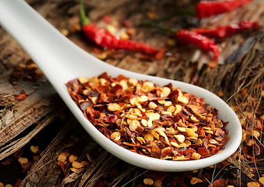 Chillie seeds on a spoon