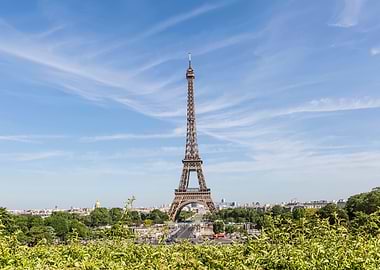 Eiffel Tower with skyline