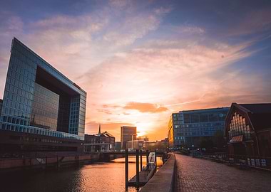 Sunset in Hamburg