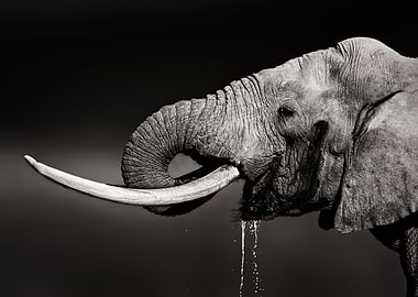 Elephant drinking