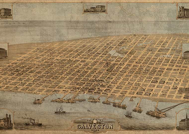 Galveston Texas Map 1871