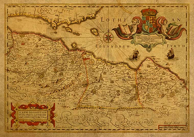 Vintage Map of Edinburgh