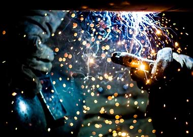 Welding Sparks Colourful 2