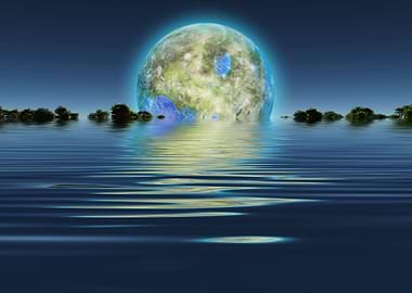 Terraformed colonized moon