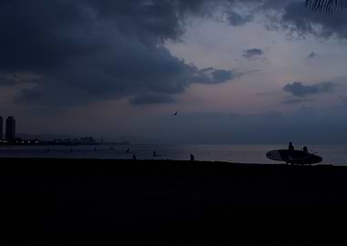 Sunrise Surfer Silhouette