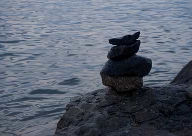 Zen Rocks at Dawn