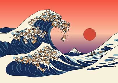 The Great Wave of Shiba