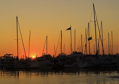 Boats at sunrise