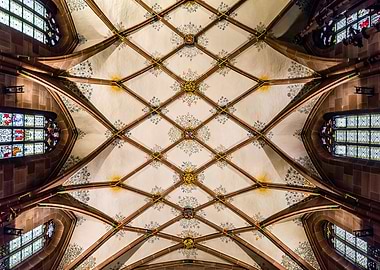 Patterned church celling