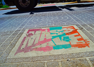 Urban Street Art sidewalk