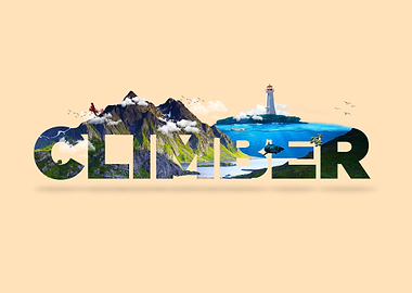 Climber 3D Typography