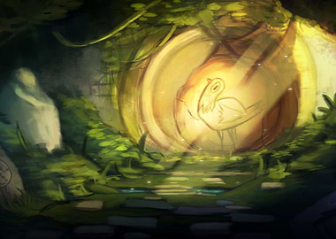 Trash Dove Jungle sketch