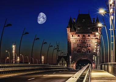 Nibelungenturm at Night