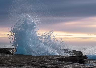 Crashing Wave at Sunrise