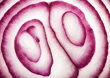 Half Red Onion Macro
