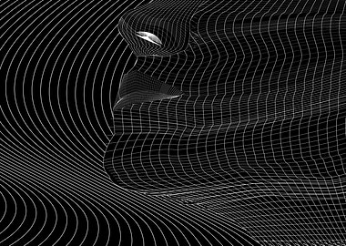 Chin and mouth line art