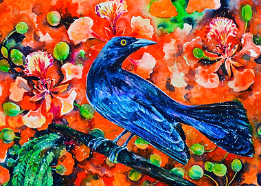 Chango on Flamboyant Tree