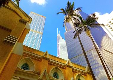 Church and Skyscrapers