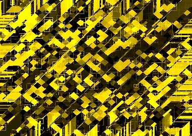 yellow geometric pixel