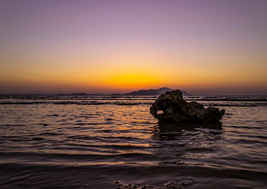 Colorful sunrise over Red