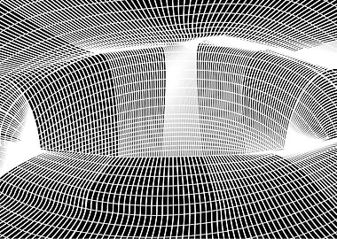 black and white mesh hole