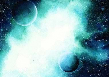 watercolors galaxy