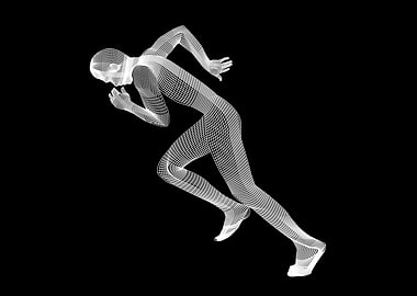 the mesh running man black