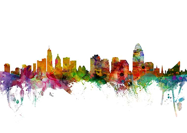 Cincinnati Ohio Skyline