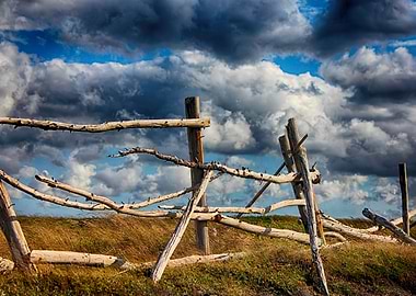 HDR Broken Fence cliche