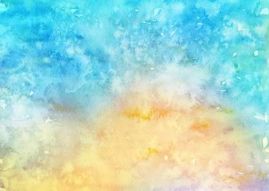 Blue and Gold Watercolor