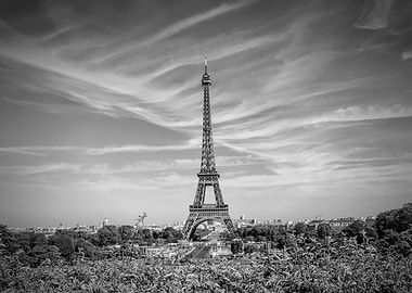 Eiffel Tower with skyline