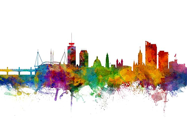 Cardiff Wales Skyline