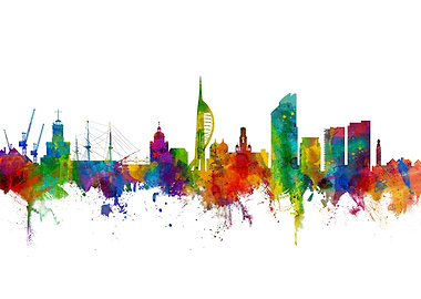 Portsmouth England Skyline