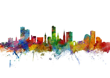 Leicester England Skyline