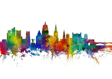 Nottingham England Skyline