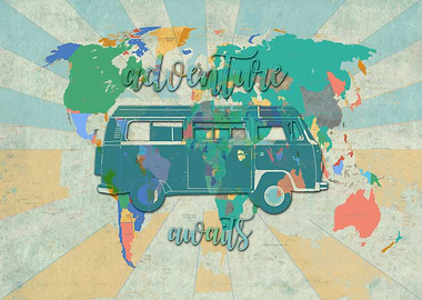 world map adwenture awaits