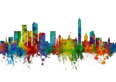 Birmingham England Skyline